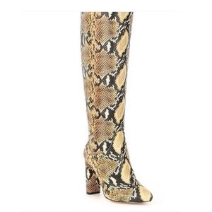 Antonio Melani Snake Print Leather Boots 6.5M NEW
